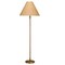 Jamie Young Company Antique Brass and Slim Wood Base Floor Lamp with Cone Shade - 64.5"
